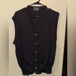 Vintage Versace Dark Gray Sweater Vest